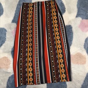 Really cute pencil skirt with elastic waist size small no brand